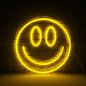 Smile - LED neon logo light advertisement shining on the wall Smiley