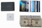 Slim Wallet – minimalistisches ultradünnes Lederportemonnaie für 6 Karten (grau)