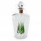 SET decanter per tequila - Caraffa per tequila di lusso da 840 ml + 4 bicchieri su un supporto in legno (fatto a mano)