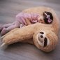Cuscino per bradipo animale domestico - cuscino in peluche per il corpo extra large XXL 90 cm