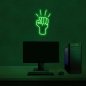 LED lighting sign on the wall 3D neon - Fist 50 cm