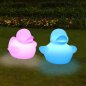 LED svietiaca plávajúca kačka plastová 23x29cm - RGB farby + IP65 + diaľkový ovládač