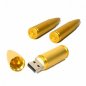 Disco flash USB - bala dourada 16 GB
