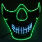 Maska imprezowa LED - zielona czaszka