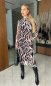 Dámske priliehavé midy šaty - vzorované zebra - SERELUNE - fashion Julzz