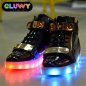 Light up Shoes LED - Hitam dan emas