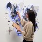 Podsvietená LED mapa na stenu drevená 3D Šedá - (App mobil + diaľkový ovládač) - 250x160 cm
