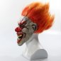 FIRE EVIL CLOWN - horror face mask - for children and adults for Halloween or carnival