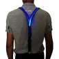 Light up suspenders for men - blue