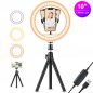 Luce ad anello - SELFIE RING Light con supporto - 120 LED con treppiede per telefono