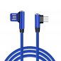 USB Type C kabel konektor s 90 ° designem a délkou 1 metr v pleteném provedení