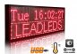 Promotional LED board with moving text - 76 cm x 27 cm red