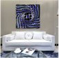 3D paintings on the wall metal (aluminum) LED backlit RGB 20 colors - SPIRAL 50x50cm