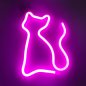 Logo Cat - світлодіодний сяючий неоновий знак як прикраса стіни