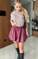 Dámská kožená sukně - bordó barva - VESALUNA - fashion Julzz