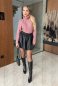 Dámska kožená sukňa  - čierna farba - CLARIVELLE - fashion Julzz