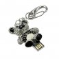 Geschenk USB-stick - Teddybeer versierd met strass steentjes