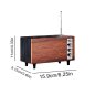 Rádio príjímač - retro vintage z dreva s Bluetooth + FM/AM rádio / AUX / USB disk / Micro SD