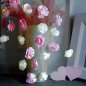 Lâmpada de luz rosa - Lâmpadas LED românticas em forma de rosas - 20 unid.