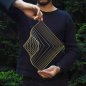 Hlavolam kinetický spinner Square Wave - Kinetická kovová umělecká dekorace