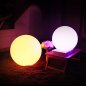 LED ball luminous 30cm - 8 colors + Li-ion + solar panel + IP44 protection
