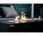 Propangas-Feuerstelle – Luxuriöser Gaskamin + Tisch aus schwarzem Keramikmarmor