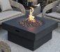 Pozo de fuego de sobremesa - Chimenea de gas de lujo para exteriores con mesa de hormigón