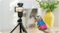 Cameră video pentru vlogging Wifi 4K/5K cu ecran tactil de 3,5" rotativ la 180° cu LED IR - Ordro M3