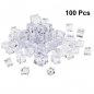 Fake ice cubes - artificial acrylic set of 100 pcs ice cubes (blocks)