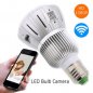 Lampadina macchina fotografica di rilevazione Wifi + FULL HD + IR LED + Motion
