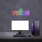3D neon LED sign on the wall multicolor - PRIDE 50 cm
