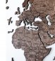 Väggkarta över världen - färg mörk valnöt 200 cm x 120 cm
