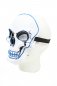 Svietiaca maska na tvár LED - Skull modrá