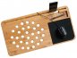 Skrivbordsunderlägg för anteckningsbok i trä (100 % bambu) med mobiltelefonställ