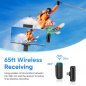 Wireless microphone (mic) for mobile phone with transmitter - USB-C + Lighting + charging case