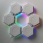 Hexagon light 6pcs - Lampu LED Pintar WiFi iOS + Android