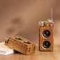 Mini prenosné retro rádio vintage s Bluetooth + FM/AM rádio / AUX / USB disk / Micro SD