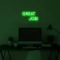 Leichte LED-Schilder an der Wand - 3D-Logo GREAT JOB 50 cm