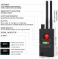 Hidden spy camera and bug detector for GSM, GPS, RF and spy devices