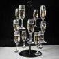 Suporte de vidro - elegante suporte para copos de vinho/coquetel - 12 copos