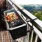 Balkongrill – kleiner Grill-Hängegrill für den Balkon – tragbar als Topf