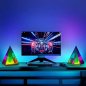 Pyramida barevná 3D - stolní lampa akrylová zrcadlová dekorace na stol