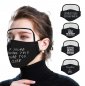 Protective black face mask with shield - Quarantine & Chill