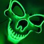 एलईडी मुखौटा SKULL - हरा