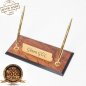 Pen pot - Luxury pen stands Rosewood with a gold nameplate + 2 gold pens