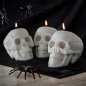 Juego de 3 velas de calavera: vela de cera de parafina para Halloween