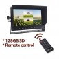 Fordított DVR monitor 7 "LCD + felvétel 4 kamerából 128 GB-os SDXC-kártyára