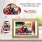 Photo frame digital electronic 10,1" - wooden picture frame (photo + video) - 16GB memory