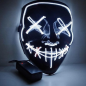 Halloween LED-maske blinker - Purge (hvit)