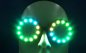 แว่นตา Cyberpunk แบบกลม LED สี RGB + รีโมทคอนโทรล